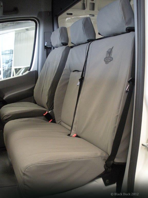 VW T6 TRANSPORTER BLACK DUCK CANVAS SEAT COVERS VWT16DXABCDR